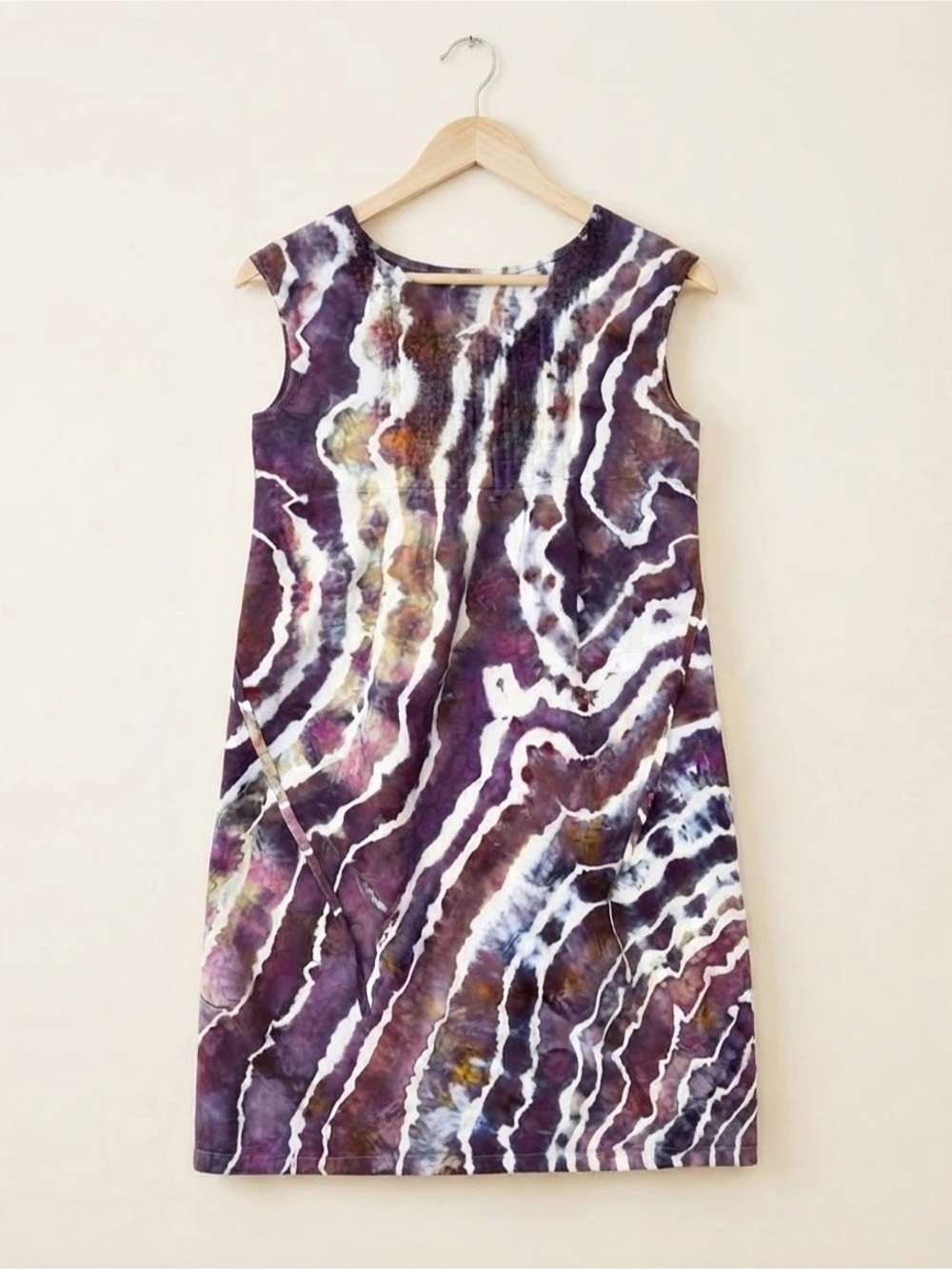 Ice Dyed Handmade Linen Dress
